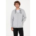 U.S. Polo Assn. Erkek Regular Fit Açık Gri Örme Hırka 50313748-VR001 - XL