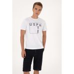 U.S. Polo Assn. Erkek Regular Fit Beyaz Bisiklet Yaka Tişört 50306908-vr013
