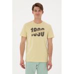 U.S. Polo Assn. Erkek Regular Fit Bisiklet Yaka Açık Haki Tişört 50306922-vr183