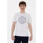 U.S. Polo Assn. Erkek Regular Fit Bisiklet Yaka Beyaz Tişört 50300382-VR013 - XL