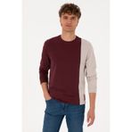 U.S. Polo Assn. Erkek Regular Fit Bisiklet Yaka Bordo İnce Sweatshirt 50316316-VR177