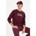 U.S. Polo Assn. Erkek Regular Fit Bisiklet Yaka Bordo Sweatshirt 50315536-VR177 - Plum Perfect - 3XL