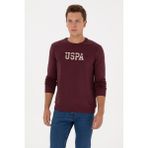 U.S. Polo Assn. Erkek Regular Fit Bisiklet Yaka Bordo Sweatshirt 50315536-VR177 - Plum Perfect