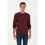 U.S. Polo Assn. Erkek Regular Fit Bisiklet Yaka Bordo Sweatshirt 50316390-VR177