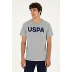U.S. Polo Assn. Erkek Regular Fit Bisiklet Yaka Gri Melanj Basic Tişört 50279620-VR086 - Grimelanj