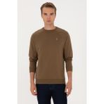 U.S. Polo Assn. Erkek Regular Fit Bisiklet Yaka Haki İnce Basic Sweatshirt 50313752-VR027 - XL - Haki - 289