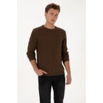 U.S. Polo Assn. Erkek Regular Fit Bisiklet Yaka Kahverengi Sweatshirt 50316390-VR029 - Kahverengi-200 - XL