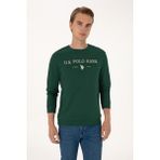 U.S. Polo Assn. Erkek Regular Fit Bisiklet Yaka Koyu Yeşil İnce Basic Sweatshirt 50313743-VR079 - M