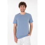 U.S. Polo Assn. Erkek Regular Fit Bisiklet Yaka Mavi Basic Tişört 50305928-vr036