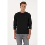 U.S. Polo Assn. Erkek Regular Fit Bisiklet Yaka Siyah Basic Sweatshirt 50308103-VR046 - Siyah-128 - 2XL