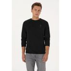 U.S. Polo Assn. Erkek Regular Fit Bisiklet Yaka Siyah Basic Sweatshirt 50308103-VR046