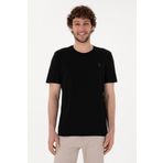 U.S. Polo Assn. Erkek Regular Fit Bisiklet Yaka Siyah Basic Tişört 50298035-VR046