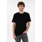 U.S. Polo Assn. Erkek Regular Fit Bisiklet Yaka Siyah Basic Tişört 50305985-VR046 - M