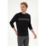 U.S. Polo Assn. Erkek Regular Fit Bisiklet Yaka Siyah İnce Sweatshirt 50313801-VR046