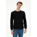 U.S. Polo Assn. Erkek Regular Fit Bisiklet Yaka Siyah Sweatshirt 50293471-VR046 - M - Siyah-128