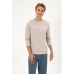 U.S. Polo Assn. Erkek Regular Fit Bisiklet Yaka Taş İnce Basic Sweatshirt 50313743-VR049