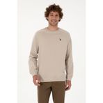 U.S. Polo Assn. Erkek Regular Fit Bisiklet Yaka Taş İnce Basic Sweatshirt 50313752-VR049
