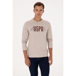 U.S. Polo Assn. Erkek Regular Fit Bisiklet Yaka Taş İnce Sweatshirt 50315570-VR049
