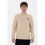 U.S. Polo Assn. Erkek Regular Fit Bisiklet Yaka Taş Sweatshirt 50292596-VR049 - Taş1 - 4XL