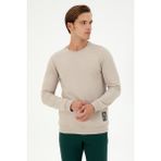 U.S. Polo Assn. Erkek Regular Fit Bisiklet Yaka Taş Sweatshirt 50293471-VR049 - 2XL - Taş1