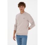 U.S. Polo Assn. Erkek Regular Fit Bisiklet Yaka Taş Sweatshirt 50315598-VR049