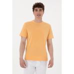 U.S. Polo Assn. Erkek Regular Fit Bisiklet Yaka Turuncu Tişört 50300382-VR202 - Kavun - 3XL