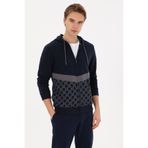 U.S. Polo Assn. Erkek Regular Fit Fermuarlı Kapüşonlu Lacivert Örme Hırka 50315668-VR033