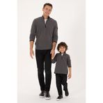 U.S. Polo Assn. Erkek Regular Fit Gri Polar Yarım Fermuarlı Basic Sweatshirt 50313777-VR024
