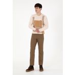 U.S. Polo Assn. Erkek Regular Fit Haki Kanvas Pantolon 50291178-VR027