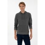 U.S. Polo Assn. Erkek Regular Fit Kapüşonlu Antrasit Melanj Basic Sweatshirt 50313720-VR081 - XL