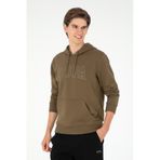 U.S. Polo Assn. Erkek Regular Fit Kapüşonlu Haki Basic Sweatshirt 50295175-VR027