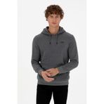 U.S. Polo Assn. Erkek Regular Fit Kapüşonlu Şardonlu Antrasit Melanj Basic Sweatshirt 50315582-VR081