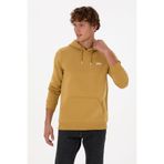 U.S. Polo Assn. Erkek Regular Fit Kapüşonlu Şardonlu Hardal Basic Sweatshirt 50315582-VR151