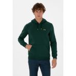 U.S. Polo Assn. Erkek Regular Fit Kapüşonlu Şardonlu Koyu Yeşil Basic Sweatshirt 50315582-VR079 - M