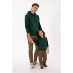U.S. Polo Assn. Erkek Regular Fit Kapüşonlu Şardonlu Koyu Yeşil Basic Sweatshirt 50315582-VR079