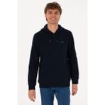 U.S. Polo Assn. Erkek Regular Fit Kapüşonlu Şardonlu Lacivert Basic Sweatshirt 50315582-VR033 - M