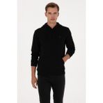 U.S. Polo Assn. Erkek Regular Fit Kapüşonlu Siyah Basic Sweatshirt 50313720-VR046 - Siyah-128 - M