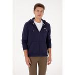 U.S. Polo Assn. Erkek Regular Fit Mürdüm Şardonlu Örme Hırka 50313755-VR074 - 4XL