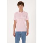 U.S. Polo Assn. Erkek Regular Fit Polo Yaka Açık Pembe Tişört 50306852-VR078 - 2XL