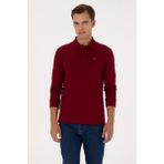 U.S. Polo Assn. Erkek Regular Fit Polo Yaka Bordo Basic Sweatshirt 50315941-VR014 - 2XL