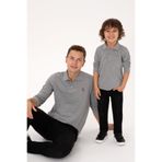 U.S. Polo Assn. Erkek Regular Fit Polo Yaka Grı Melanj Basic Sweatshirt 50313772-VR086