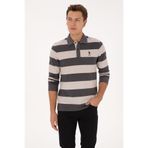 U.S. Polo Assn. Erkek Regular Fit Polo Yaka Gri Sweatshirt 50316467-VR024
