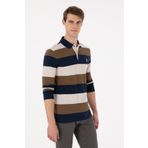 U.S. Polo Assn. Erkek Regular Fit Polo Yaka Haki Sweatshirt 50293428-VR027