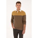 U.S. Polo Assn. Erkek Regular Fit Polo Yaka Hardal Sweatshirt 50316428-VR151