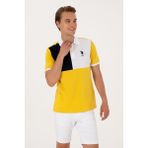 U.S. Polo Assn. Erkek Regular Fit Polo Yaka Koyu Sarı Tişört 50299782-VR094 - 2XL