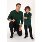 U.S. Polo Assn. Erkek Regular Fit Polo Yaka Koyu Yeşil Basic Sweatshirt 50313772-VR079 - 3XL