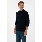 U.S. Polo Assn. Erkek Regular Fit Polo Yaka Lacivert Basic Sweatshirt 50315941-VR033