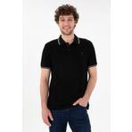 U.S. Polo Assn. Erkek Regular Fit Polo Yaka Siyah Basic Tişört 50306011-vr046
