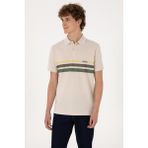 U.S. Polo Assn. Erkek Regular Fit Polo Yaka Taş Tişört 50306811-VR049 - Taş Rengi - M