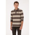 U.S. Polo Assn. Erkek Regular Fit Polo Yaka Vizon Sweatshirt 50316467-VR052